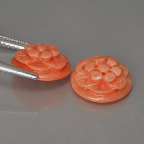 Coral Gemstone in 10.5 x 4.9 mm Size for Sale, Coral Stone in Salmon Color