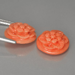 Coral Gemstone in 10.5 x 4.3 mm Size for Sale, Coral Stone in Salmon Color