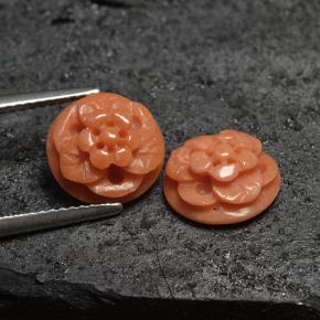 2.5ct Carved Flower Salmon Coral for sale thumb image of 2.5ct Carved Flower Salmon Coral (ID: 254130)