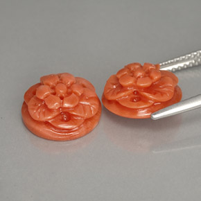 Coral Gemstone in 10.8 x 5.3 mm Size for Sale, Coral Stone in Salmon Color