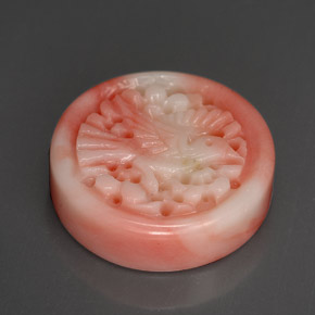 12.80 ct Multicolor Coral Stone, Natural Coral in Carved Bird Shape for Sale