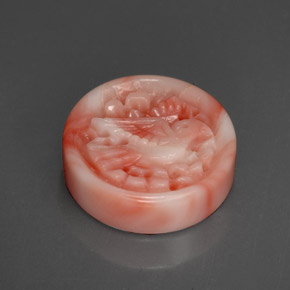 9.20 ct Multicolor Coral Stone, Natural Coral in Carved Bird Shape for Sale
