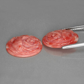 Coral Gemstone in 13.9 x 9.9 mm Size for Sale, Coral Stone in Salmon Color