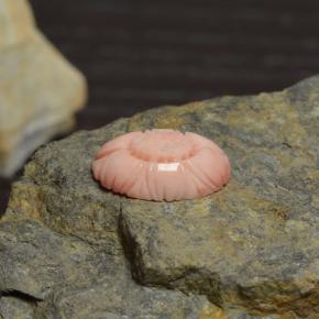 3.39 ct Pink Coral Stone, Natural Coral in Carved Flower Shape for Sale