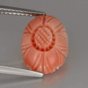 Coral Gemstone in 13.3 x 9.6 mm Size for Sale, Coral Stone in Salmon Pink   Color