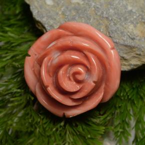 23.8ct Carved Rose Salmon Coral for sale thumb image of 23.8ct Carved Rose Salmon Coral (ID: 256347)