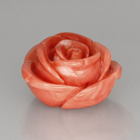 Coral Gemstone in 19.3 x 18.2 mm Size for Sale, Coral Stone in Salmon Color