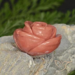 Coral Gemstone in 16.4 x 14.1 mm Size for Sale, Coral Stone in Salmon Pink   Color