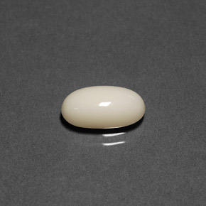 2.23 ct White Coral Stone, Natural Coral in Oval Cabochon Shape for Sale
