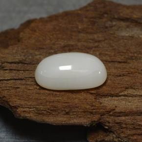 2.27 ct White Coral Stone, Natural Coral in Oval Cabochon Shape for Sale