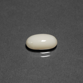 1.84 ct White Coral Stone, Natural Coral in Oval Cabochon Shape for Sale
