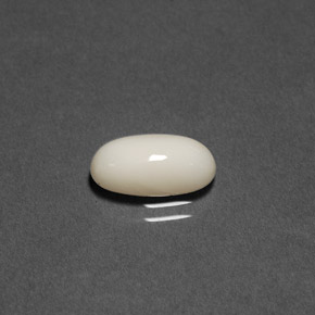 2.02 ct White Coral Stone, Natural Coral in Oval Cabochon Shape for Sale
