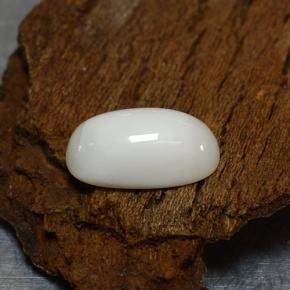 2.39 ct White Coral Stone, Natural Coral in Oval Cabochon Shape for Sale