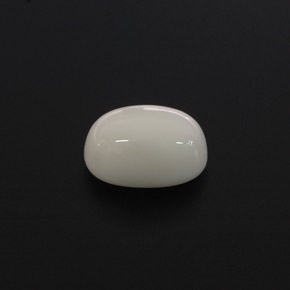 2.00 ct White Coral Gemstone, Coral Gem in Oval Cabochon Shape for Sale.