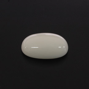 2.37 ct White Coral Gemstone, Coral Gem in Oval Cabochon Shape for Sale.