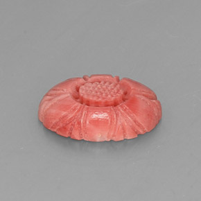 3.52 ct Pink Coral Stone, Natural Coral in Carved Flower Shape for Sale
