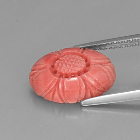 Coral Gemstone in 13.6 x 9.7 mm Size for Sale, Coral Stone in Salmon Color