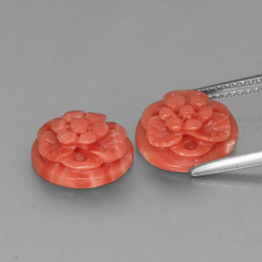 Coral Gemstone in 10.9 x 4.2 mm Size for Sale, Coral Stone in Salmon Color