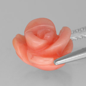 Coral Gemstone in 10.4 x 9 mm Size for Sale, Coral Stone in Salmon Color