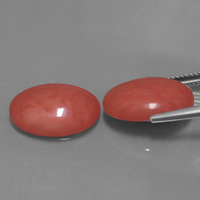 Coral Gemstone in 16 x 12 mm (calibrated) Size for Sale, Coral Stone in Salmon Color