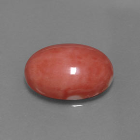 7.54 ct Pink Coral Stone, Natural Coral in Oval Cabochon Shape for Sale