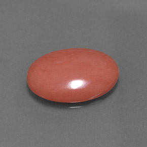 4.97 ct Pink Coral Stone, Natural Coral in Oval Cabochon Shape for Sale