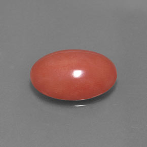 5.26 ct Pink Coral Stone, Natural Coral in Oval Cabochon Shape for Sale