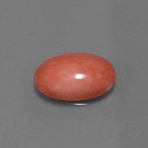 4.05 ct Pink Coral Stone, Natural Coral in Oval Cabochon Shape for Sale