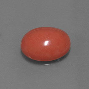 4.34 ct Pink Coral Stone, Natural Coral in Oval Cabochon Shape for Sale