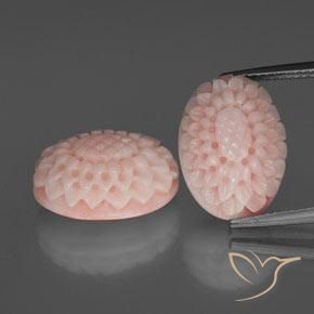 15.1 ct Pink Coral, 15.2 x 11 mm Carved From Taiwan, Photo A
