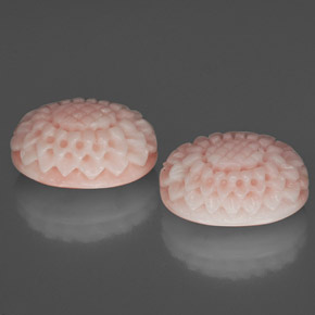 16.06 ct Pink Coral Stone, Natural Coral in Flower Carving Shape for Sale