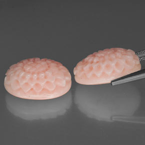 Coral Gemstone in 15.3 x 11 mm Size for Sale, Coral Stone in Pink Color