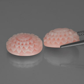 Coral Gemstone in 15.3 x 11.1 mm Size for Sale, Coral Stone in Pink Color