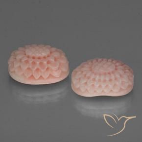 Best Carved Pink Corals for a pair of Earrings