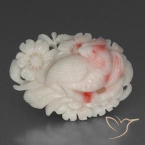28.04 ct Pink Coral, 28.1 x 20.2 mm Carved From Taiwan, Photo A
