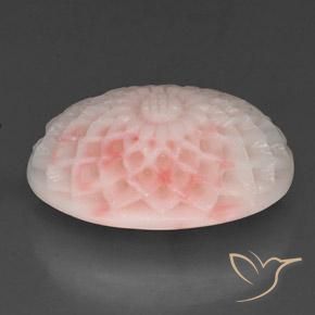 15.19 ct Pink Coral Stone, Natural Coral in Flower Carving Shape for Sale