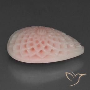 21.17 ct Pink Coral Stone, Natural Coral in Flower Carving Shape for Sale