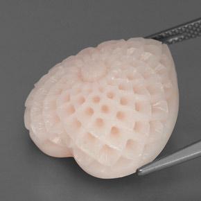 Coral Gemstone in 20.1 x 19.4 mm Size for Sale, Coral Stone in Medium-Light Pink Color