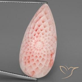 21.12 ct Pink Coral, 29.5 x 14 mm Carved From Taiwan, Photo A