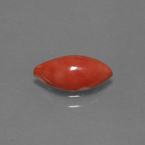 1.23 ct Pink Coral Stone, Natural Coral in Marquise Cabochon Shape for Sale