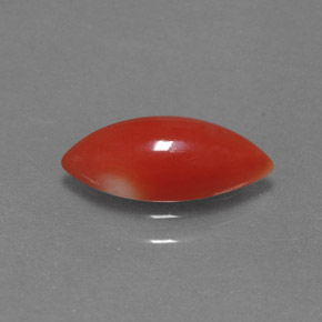 1.30 ct Pink Coral Stone, Natural Coral in Marquise Cabochon Shape for Sale