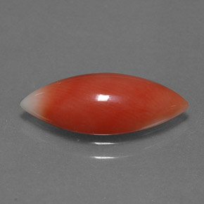 2.56 ct Pink Coral Stone, Natural Coral in Marquise Cabochon Shape for Sale