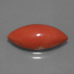 4.46 ct Pink Coral Stone, Natural Coral in Marquise Cabochon Shape for Sale