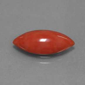 2.03 ct Pink Coral Stone, Natural Coral in Marquise Cabochon Shape for Sale
