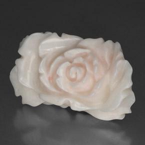 Coral Gemstone in 30.9 x 17.7 mm Size for Sale, Coral Stone in Pinkish White Color
