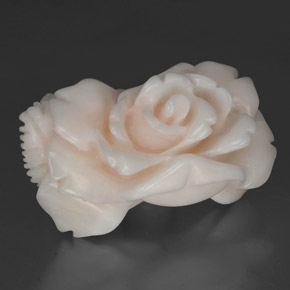 Coral Gemstone in 28.8 x 17.5 mm Size for Sale, Coral Stone in Salmon White Color