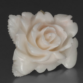 Coral Gemstone in 23.4 x 20.5 mm Size for Sale, Coral Stone in Salmon White Color