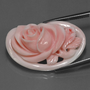 Coral Gemstone in 33.3 x 21.3 mm Size for Sale, Coral Stone in Pink Color