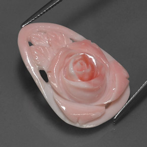 Coral Gemstone in 29.5 x 20.1 mm Size for Sale, Coral Stone in Pink Color