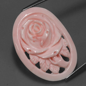 Coral Gemstone in 30.9 x 22.3 mm Size for Sale, Coral Stone in Lemonade Pink Color